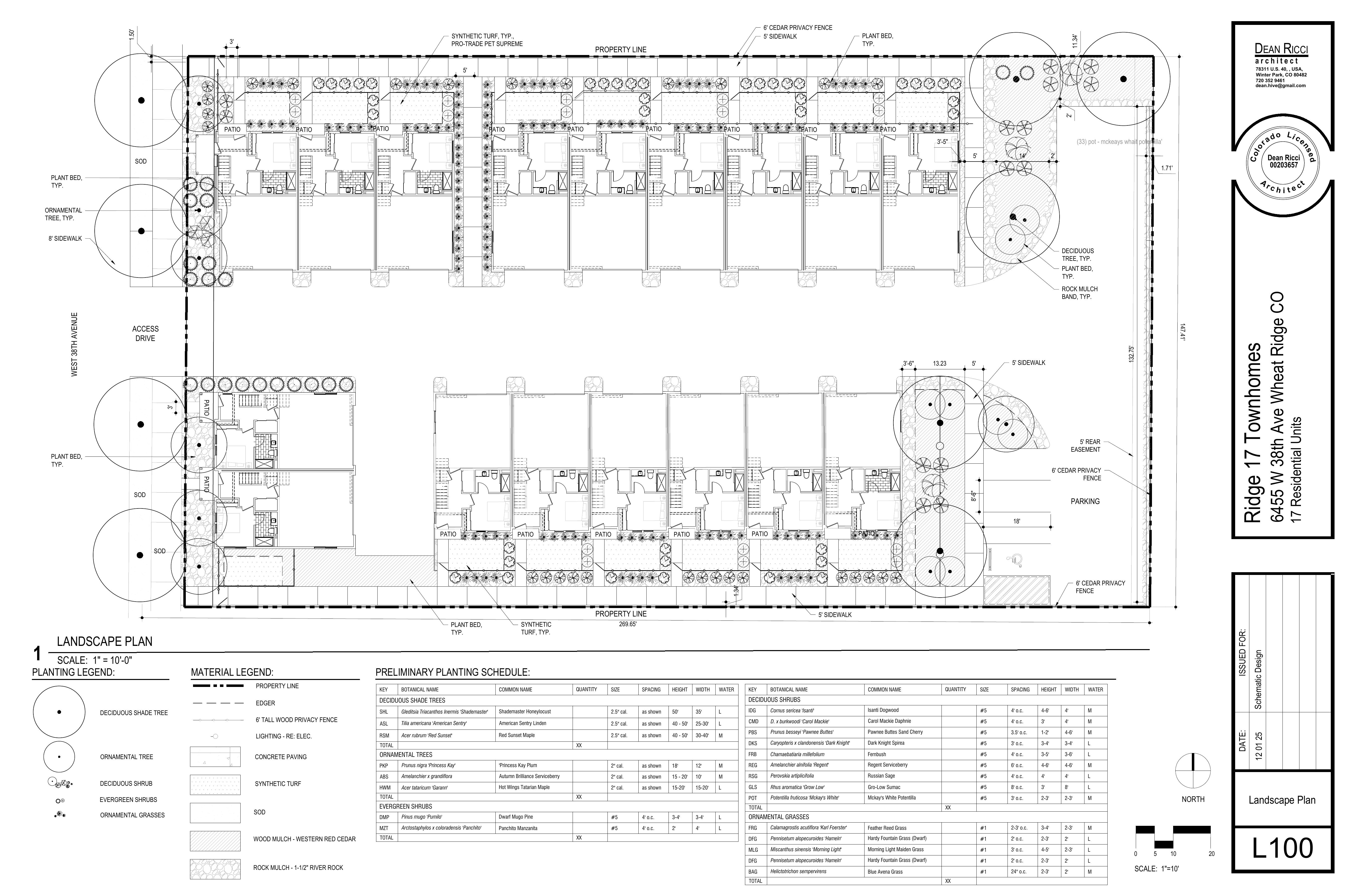 Ridge 17 landscape plan